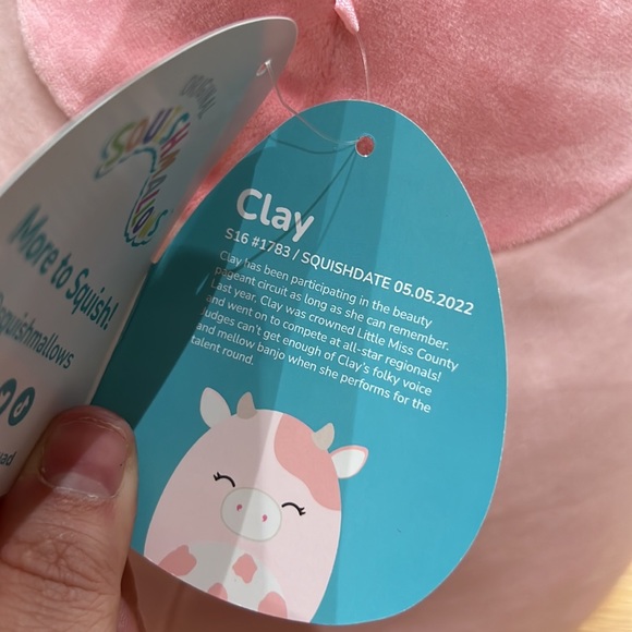 Squishmallow Clay the 16” cow NWT🐄💖 - Picture 5 of 9